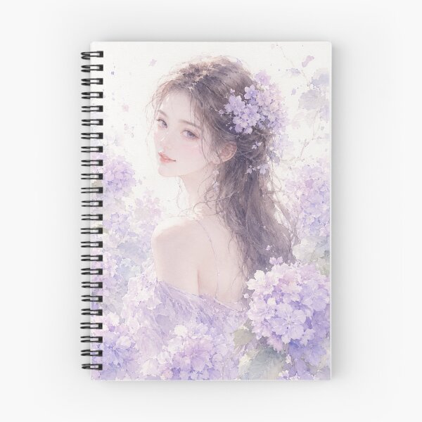 Item preview, Dance Party Hydrangea Girl - Waltz of Lavender Blossoms designed and sold by SEIMEI2025.