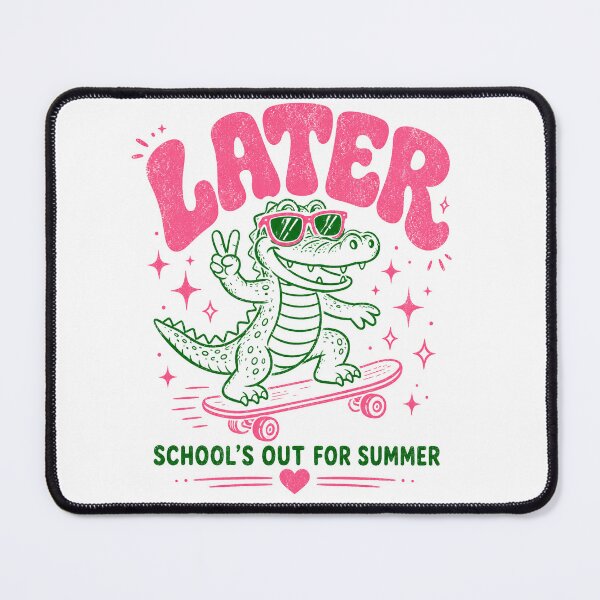 Item preview, Later School's Out For Summer Alligator Skateboard Retro designed and sold by ArcaneArtistry.