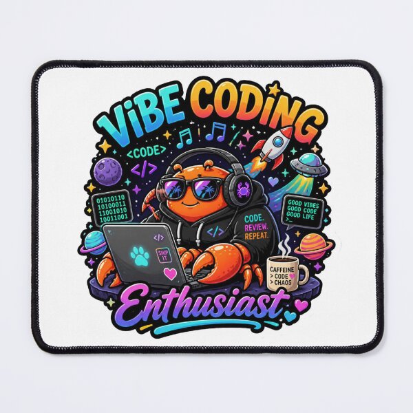 Item preview, Vibe Coding Crab Kawaii Sticker – Cute Crab Coder Gift for Programmers & Developers designed and sold by NuniDesigns.