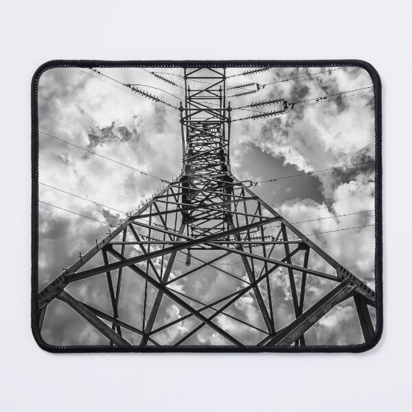 Item preview, Dramatic Black and White Industrial Power Lines Architecture designed and sold by MariaAbaza.