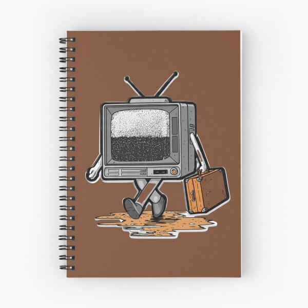 Aperçu de l'œuvre Valise télé vintage ambulante au design surréaliste créée et vendue par BooDesignStudio.
