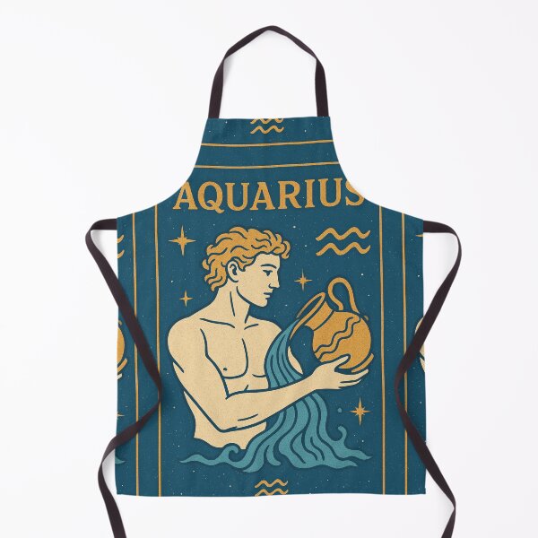 Item preview, Aquarius Zodiac Sign Water Bearer Celestial Line Art –  Astrology Horoscope Moon Starry Night January February Birthday Gift Design Graphic Illustration Wall art designed and sold by Zaitmiprints.