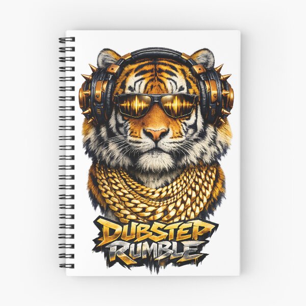Item preview, Dubstep Rumble Industrial Tiger DJ Gold Chains designed and sold by  ZenRave Designs.