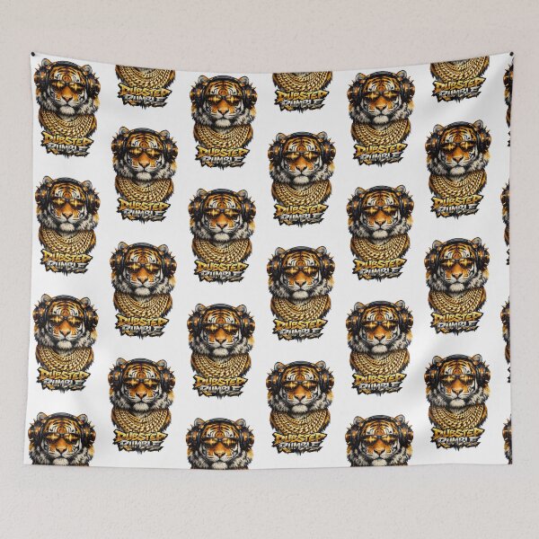 Item preview, Dubstep Rumble Industrial Tiger DJ Gold Chains designed and sold by  ZenRave Designs.