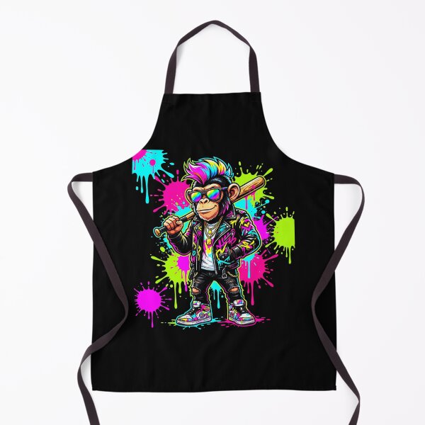 Item preview, Cool Neon Chimp Graffiti Streetwear Punk Monkey Baseball Bat designed and sold by ArcaneArtistry.