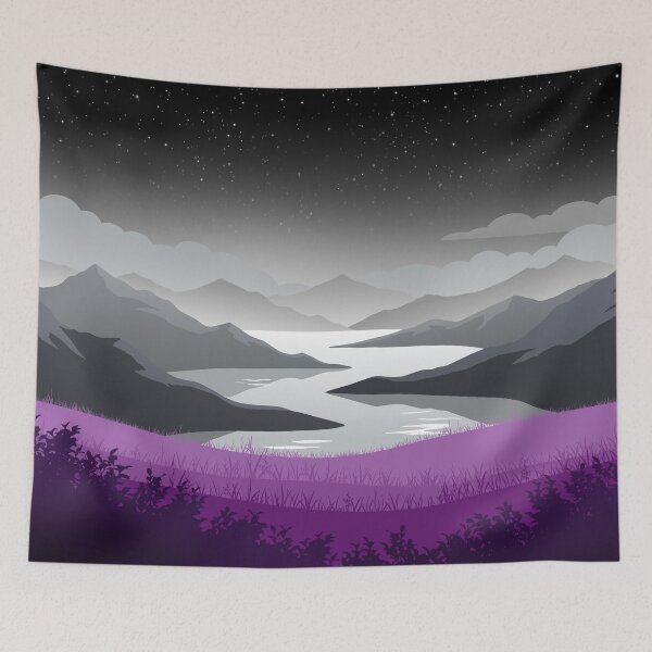 Item preview, Asexual flag scenery designed and sold by Blairsley.
