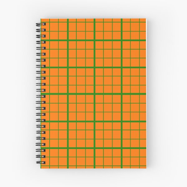 Item preview, Green On Orange Grid Windowpane Check Design  designed and sold by PatternTitan.