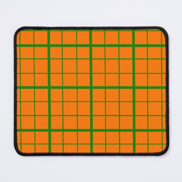 Item preview, Green On Orange Grid Windowpane Check Design designed and sold by PatternTitan.