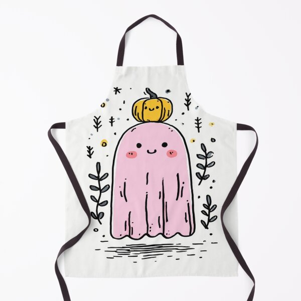 Item preview, Halloween_Pic 1_Cute pink ghost and cute pumpkin designed and sold by Karen Lee J.