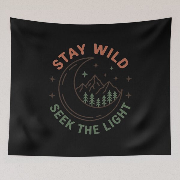 Item preview, Stay Wild Seek The Light Mountain Moon Adventure designed and sold by V-ZRO.