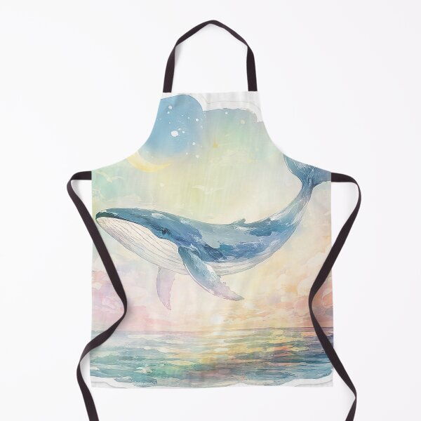 Item preview, Flying Whale Dreamscape Sticker | Ocean Healing Art | Watercolor Whale Aesthetic designed and sold by Kr8Design.