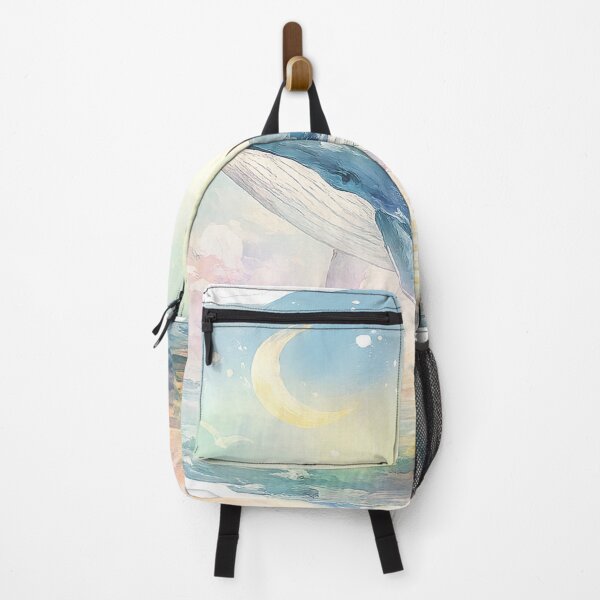 Item preview, Flying Whale Dreamscape Sticker | Ocean Healing Art | Watercolor Whale Aesthetic designed and sold by Kr8Design.