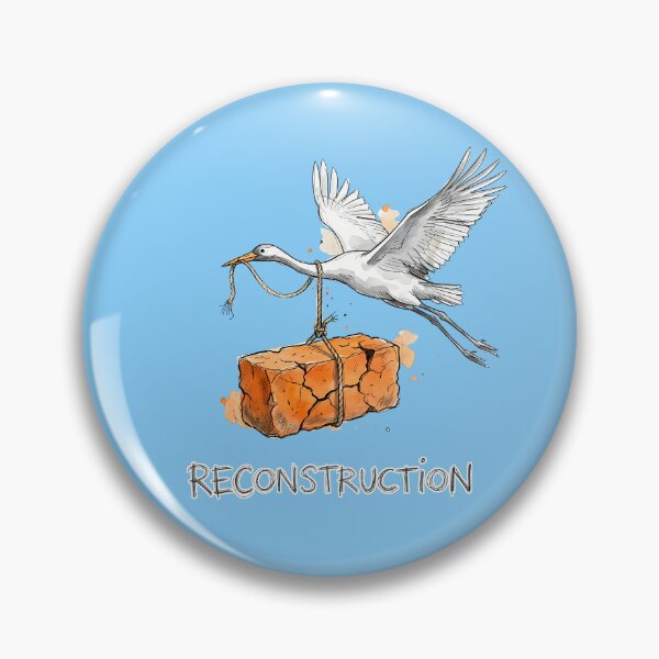 Item preview, Reconstruction Stork Bird Rebuilding Hope Watercolor Sketch designed and sold by SoulPT.