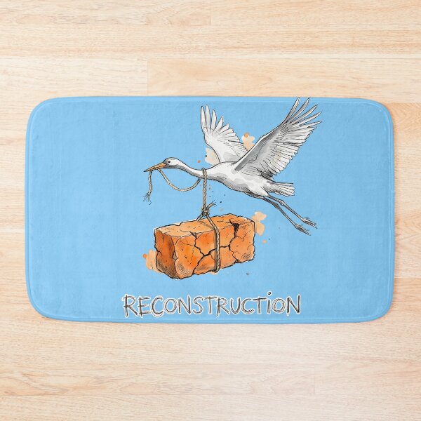 Item preview, Reconstruction Stork Bird Rebuilding Hope Watercolor Sketch designed and sold by SoulPT.