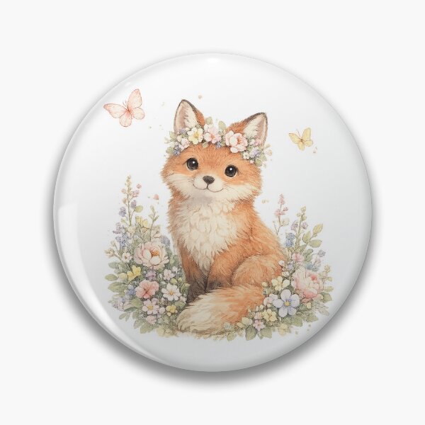 Item preview, Cute Floral Woodland Animal – Whimsical Nature Art. designed and sold by Clothes With Smiling Animals Walt Gral.