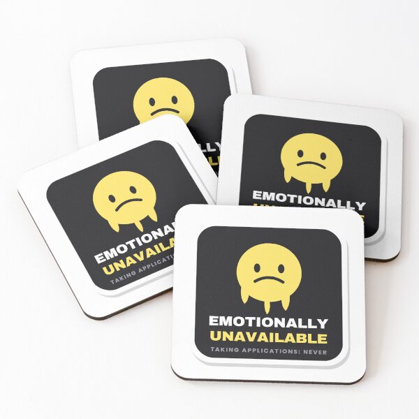 Item preview, Emotionally Unavailable Funny Melting Smiley designed and sold by Gen Z Arts.