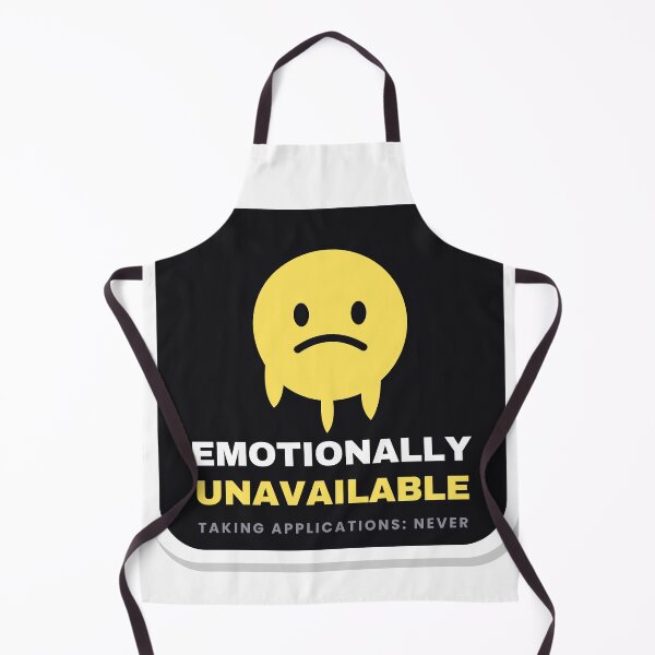 Item preview, Emotionally Unavailable Funny Melting Smiley designed and sold by Gen Z Arts.