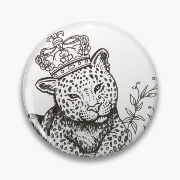 Item preview, Royal Leopard in a Crown – Cute Spotted Big Cat Illustration designed and sold by Cass Harker Studio.