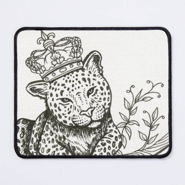 Item preview, Royal Leopard in a Crown – Cute Spotted Big Cat Illustration designed and sold by Cass Harker Studio.