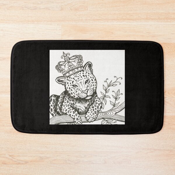 Item preview, Royal Leopard in a Crown – Cute Spotted Big Cat Illustration designed and sold by Cass Harker Studio.