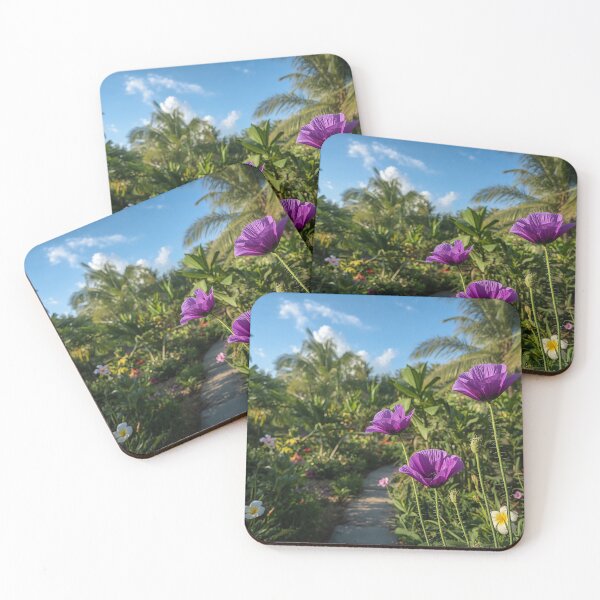 Item preview, Purple Poppies flower garden | Tropical Flower designed and sold by Desolaa_Arts.