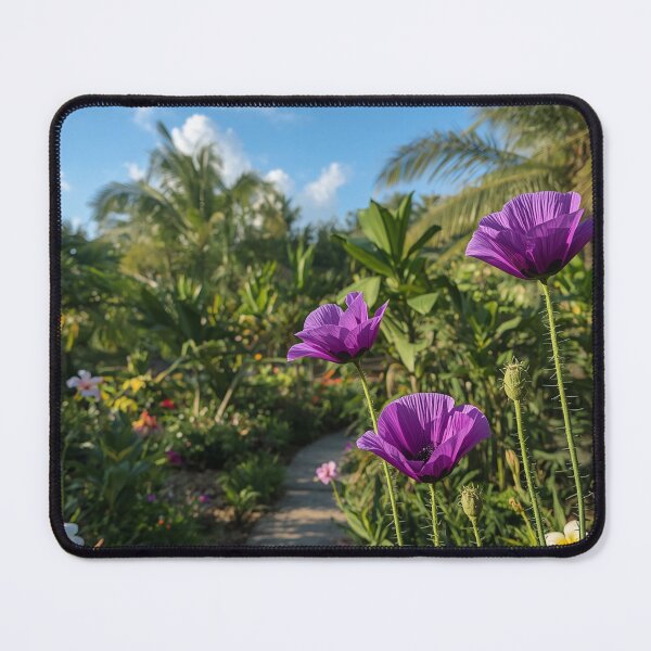 Item preview, Enchanting Purple Poppies flower garden | Tropical Flower designed and sold by Desolaa_Arts.