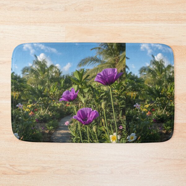 Item preview, Enchanting Purple Poppies flower garden | Tropical Flower designed and sold by Desolaa_Arts.