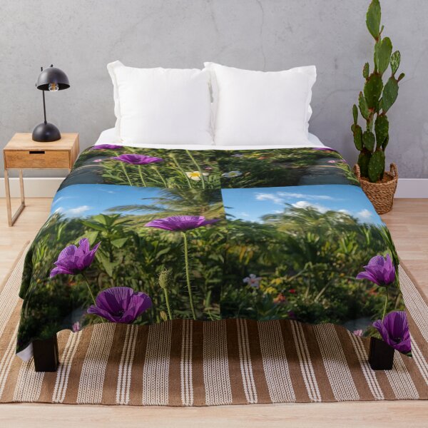 Item preview, Enchanting Purple Poppies flower garden | Tropical Flower designed and sold by Desolaa_Arts.
