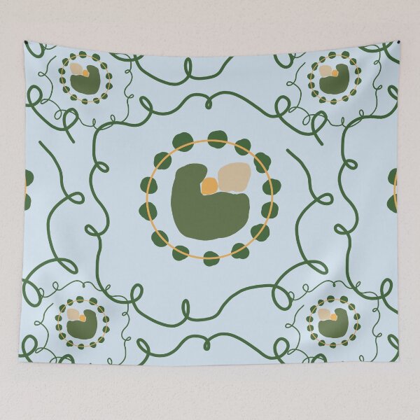 Item preview, Scandinavian Green Floral Abstract designed and sold by Ailiida.