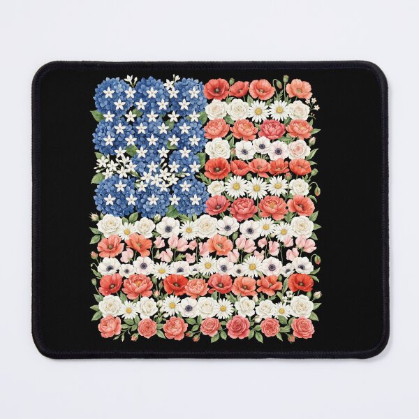 Item preview, American Flag Floral Patriotic Botanical 4th Of July Garden designed and sold by ArcaneArtistry.