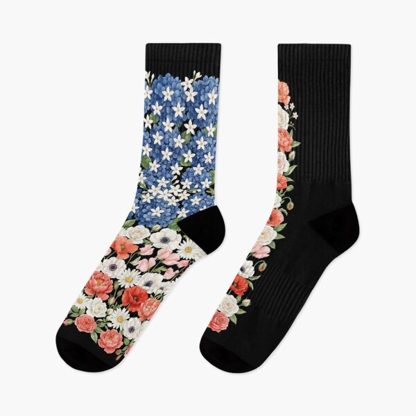 Item preview, American Flag Floral Patriotic Botanical 4th Of July Garden designed and sold by ArcaneArtistry.