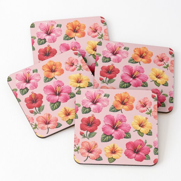Item preview, Hibiscus Collection Embroidery designed and sold by ColorSplash123.