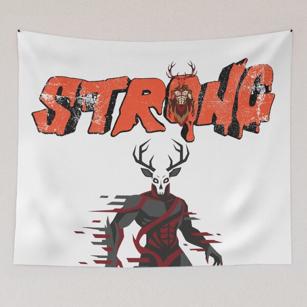 Item preview, Stay Strong Wendigo Skull Gym Motivation Graphic designed and sold by GraphixByHub.