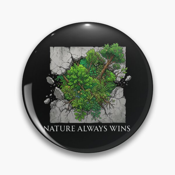 Item preview, Nature Breaks Concrete Wall Green Forest Crack designed and sold by VintryOff.
