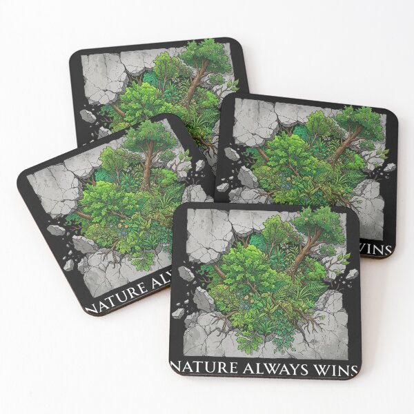 Item preview, Nature Breaks Concrete Wall Green Forest Crack designed and sold by VintryOff.