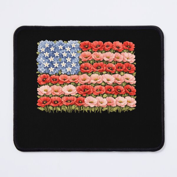 Item preview, American Flag Floral Patriotic Botanical 4th Of July Garden designed and sold by ArcaneArtistry.