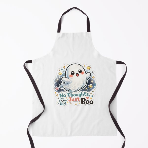 Item preview, No Thoughts, Just Boo – Cute Kawaii Ghost Sticker designed and sold by Jyotisima8929.