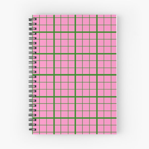 Item preview, Green On Pink Grid Windowpane Check Design  designed and sold by PatternTitan.