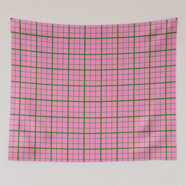 Item preview, Green On Pink Grid Windowpane Check Design  designed and sold by PatternTitan.