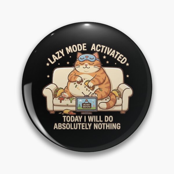 Item preview, Chonky Orange Cat Lazy Mode Activated Lazy Energy Meme designed and sold by Yellowriversss.
