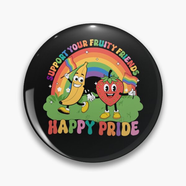 Item preview, Happy Pride Fruity Friends Rainbow LGBTQ Ally Fruit Design designed and sold by Chives-Sor.