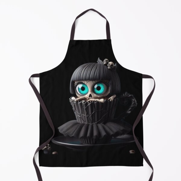 Item preview, Gothic Chocolate Cupcake Doll with Tiny Skulls designed and sold by LujziWorld.