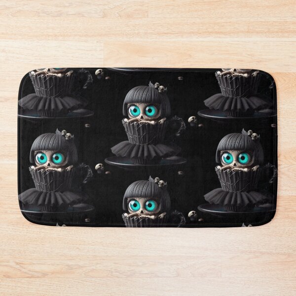 Item preview, Gothic Chocolate Cupcake Doll with Tiny Skulls designed and sold by LujziWorld.