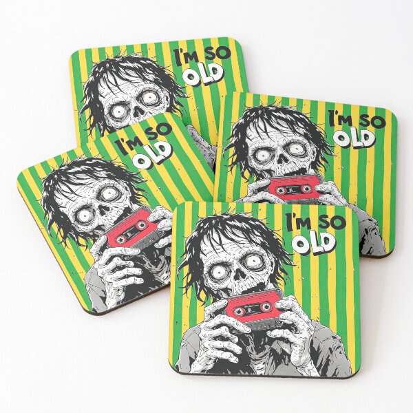 Item preview, I'm So Old Zombie Cassette Retro Dark Humor designed and sold by ChaoticZenStudio.