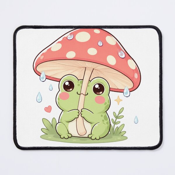 Item preview, Cute Frog with Mushroom Umbrella sticker designed and sold by StickersHul.