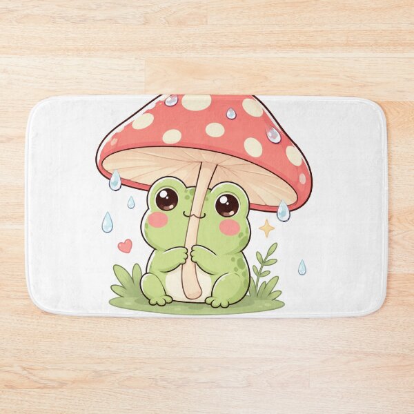 Item preview, Cute Frog with Mushroom Umbrella sticker  designed and sold by StickersHul.