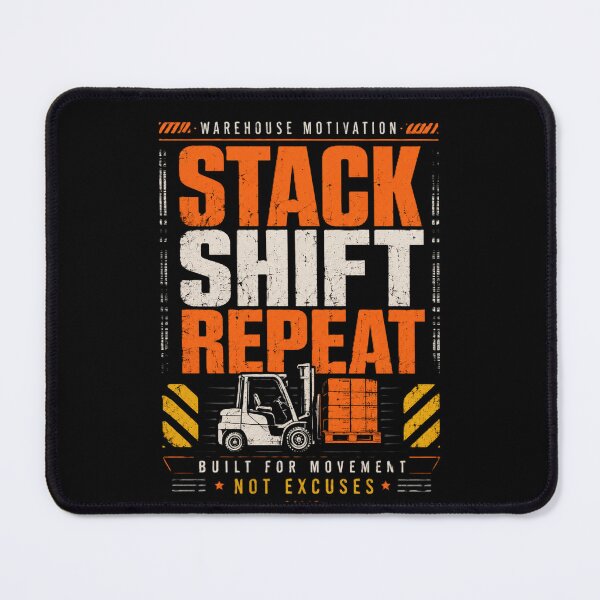 Item preview, Stack Shift Repeat Warehouse Motivation Design designed and sold by RetroNibylander.