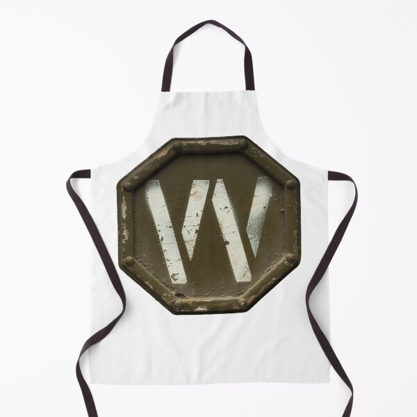 Item preview, Tactical military W letter stencil battle worn metal emblem gaming victory winner badge designed and sold by icemanphotos.