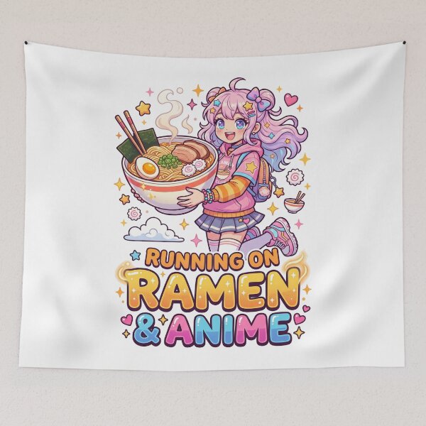 Item preview, Running on Ramen & Anime designed and sold by khalidnasr.