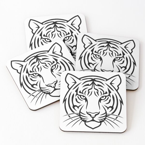 Item preview, Minimalist Tiger Face Line Art  designed and sold by ARTROGAN.